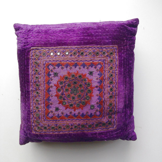 CUSHION, Indian - Purple Velvet